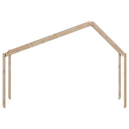 Solid Pine Kids' Bed with Roof - 213x95.5x144.5 cm Sturdy Design