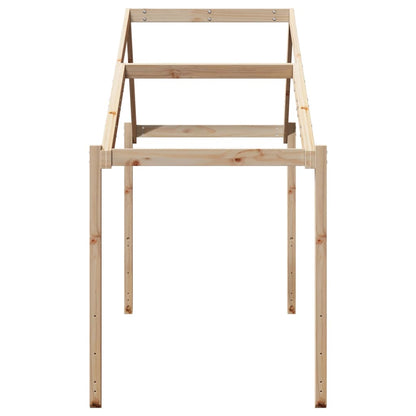 Solid Pine Kids' Bed with Roof, 213x85.5x144.5 cm - Fun & Safe Design