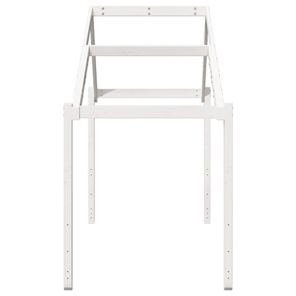 Solid Pine Kids' Bed with Roof, White 203x80.5x142 cm