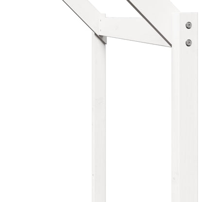 Solid Pine Kids' Bed with Roof, White 203x80.5x142 cm