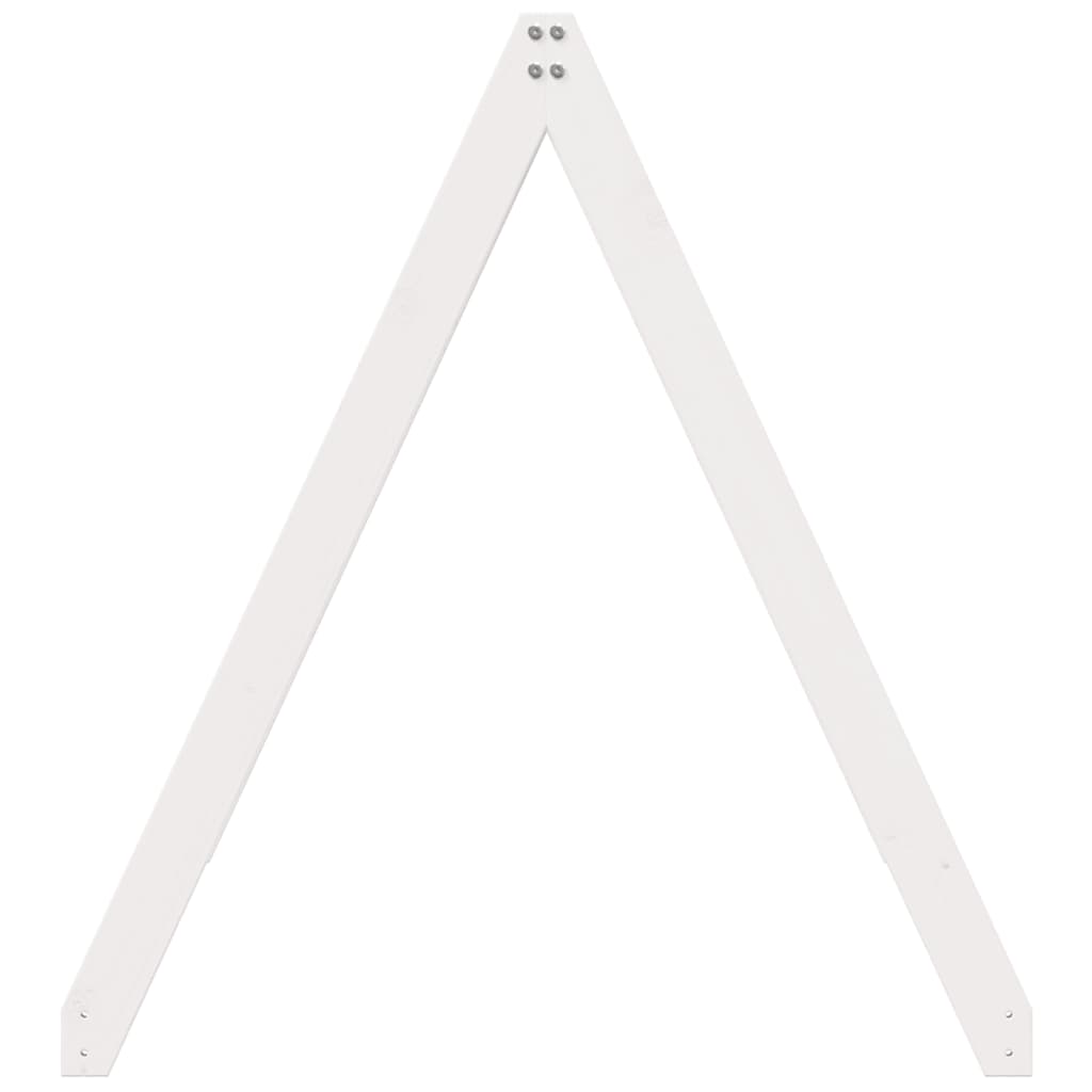 Solid Pine Kids' Bed with Roof, White 209x95.5x88 cm