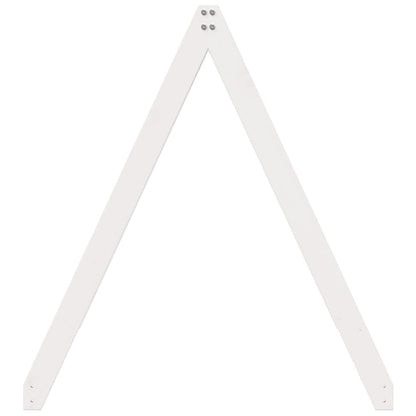 Solid Pine Kids' Bed with Roof, White 209x95.5x88 cm
