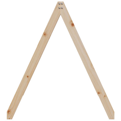 Solid Pine Kids' Bed with Roof - 209x85.5x88 cm - White Finish