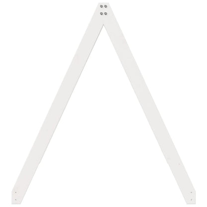 Kids' Solid Pine Wood Bed with Roof, White, 209x85.5x88 cm