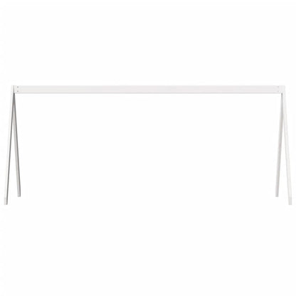 White Solid Pine Kids' Bed with Roof, 199x95.5x88 cm