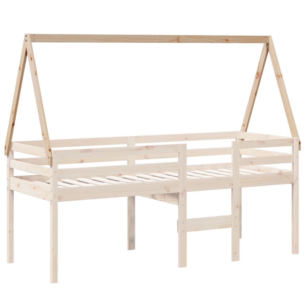 Solid Pine Kids' Bed with Roof - 199x80.5x88 cm | Cozy & Durable