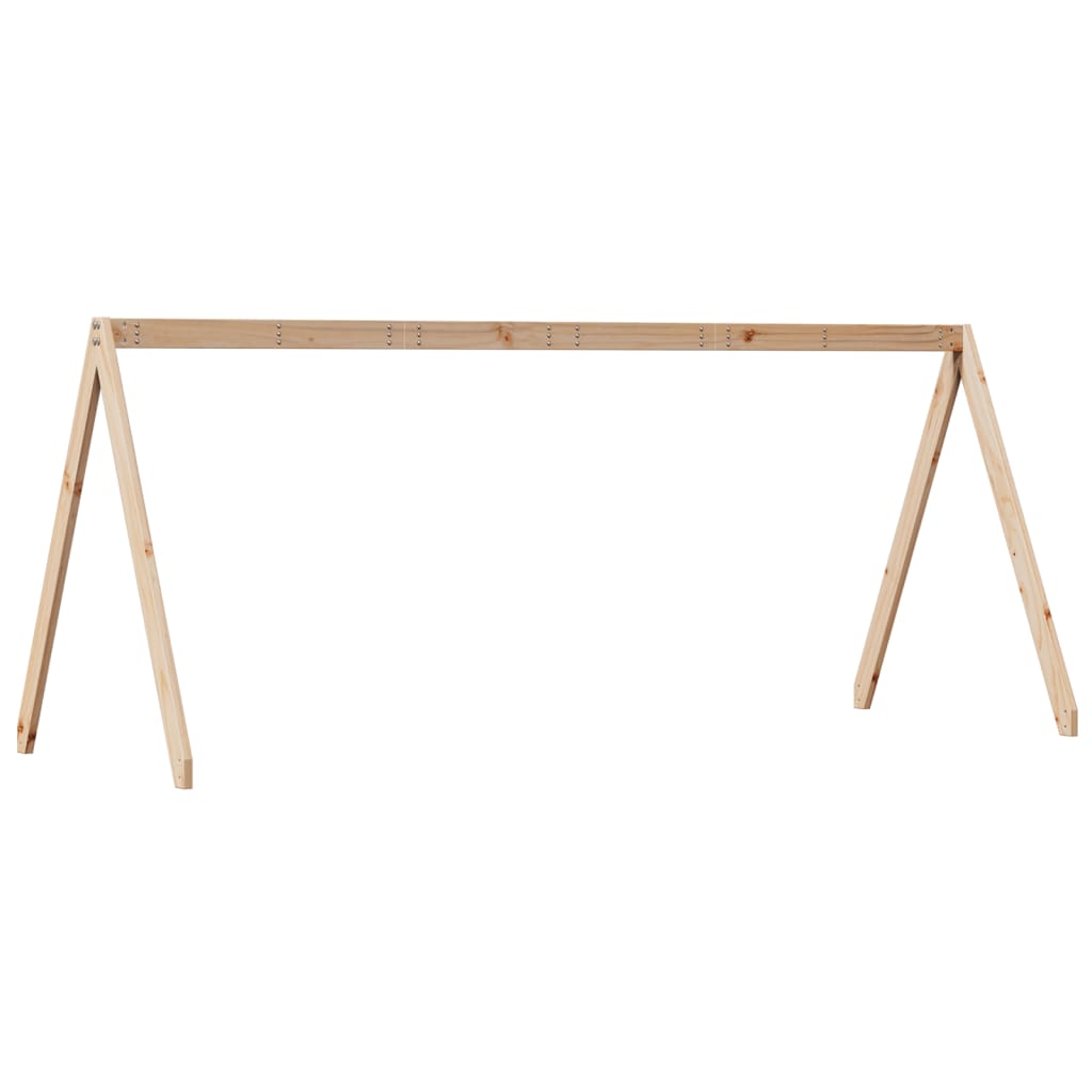 Solid Pine Kids' Bed with Roof - 199x80.5x88 cm | Cozy & Durable