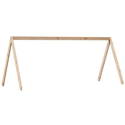 Solid Pine Kids' Bed with Roof - 199x80.5x88 cm | Cozy & Durable
