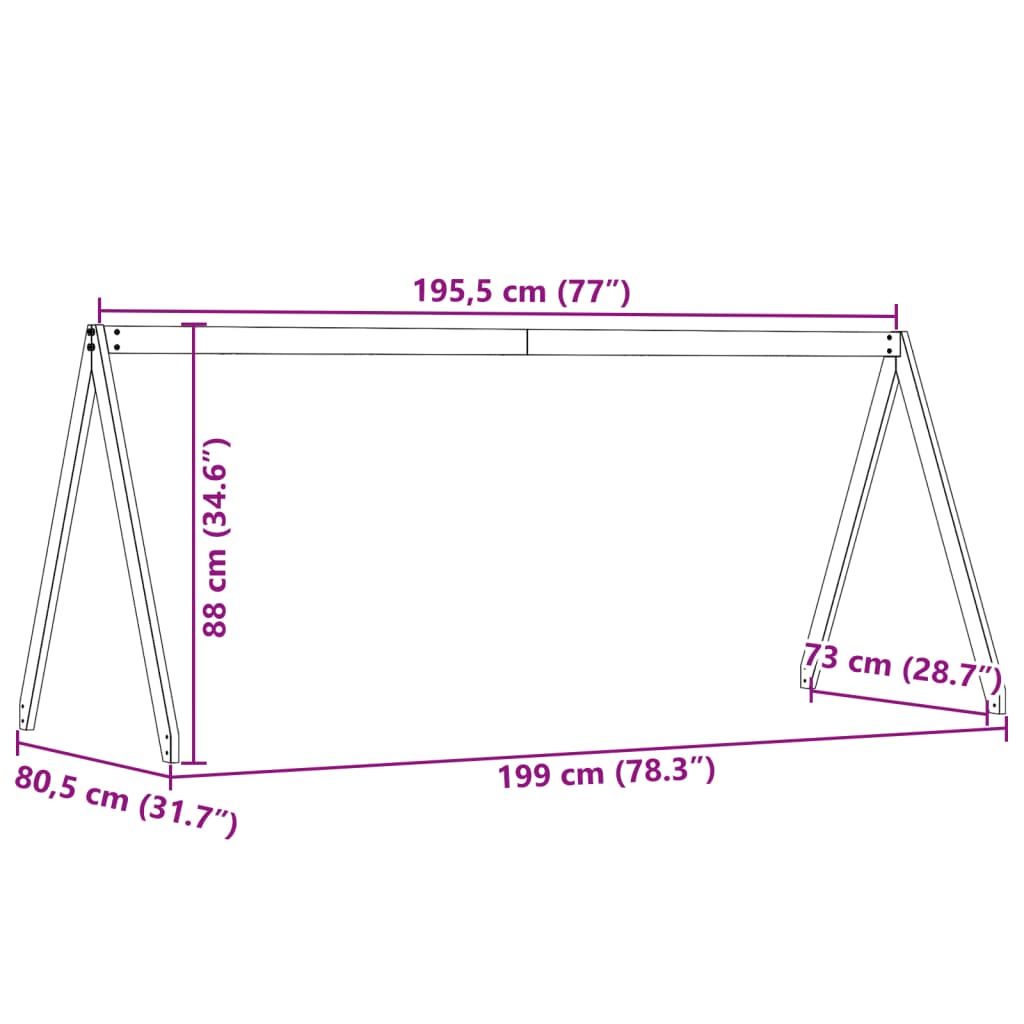 Solid Pine Kids' Bed with Roof - 199x80.5x88 cm | Cozy & Durable