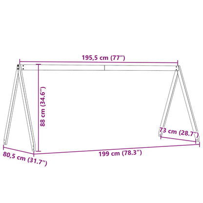 Solid Pine Kids' Bed with Roof - 199x80.5x88 cm | Cozy & Durable