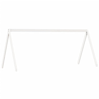 Kids' Pine Bed Roof White 199x80.5x88 cm - Solid Wood Frame