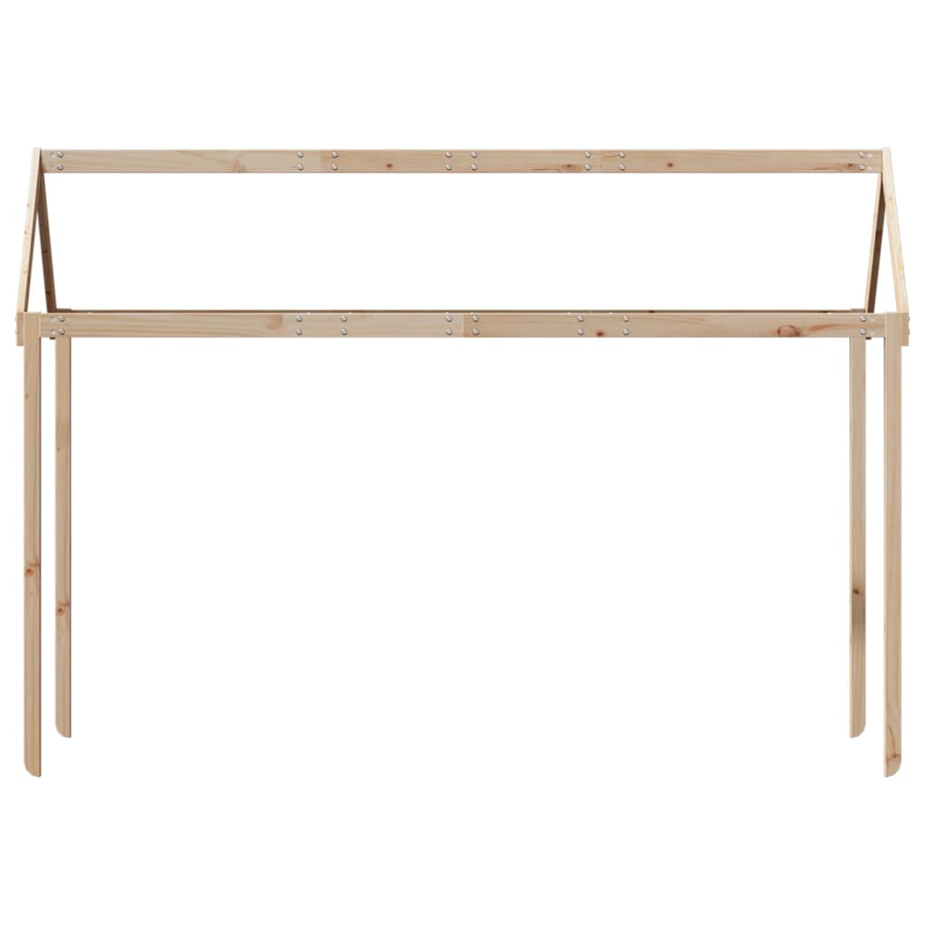 Solid Pine Kids' Bed with Roof, 217x95.5x159 cm