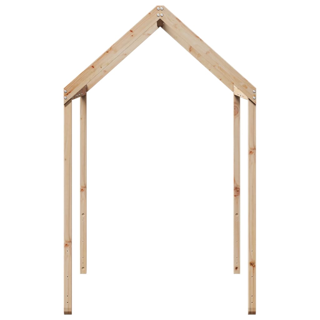 Solid Pine Kids' Bed with Roof, 217x95.5x159 cm