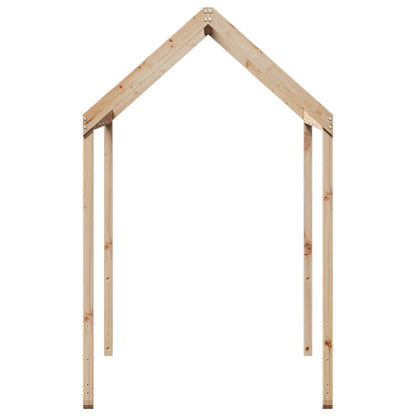 Solid Pine Kids' Bed with Roof - 207x80.5x151.5 cm