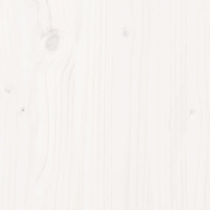 Solid Wood Pine Kids' Bed Roof in White - 207x80.5x151.5 cm