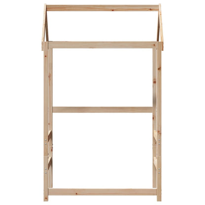 Solid Pine Kids' Bed with Roof - 108x70x176.5 cm