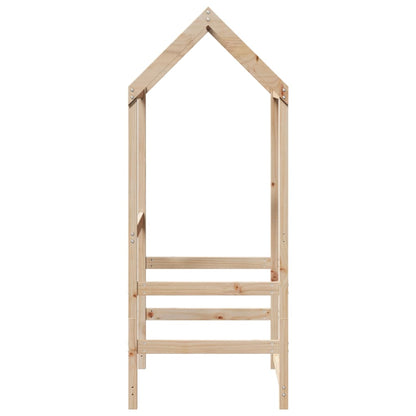 Solid Pine Kids' Bed with Roof - 108x70x176.5 cm