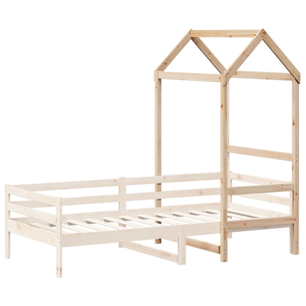 Solid Pine Kids' Bed Roof 98x70x176.5 cm - Cozy Playful Design