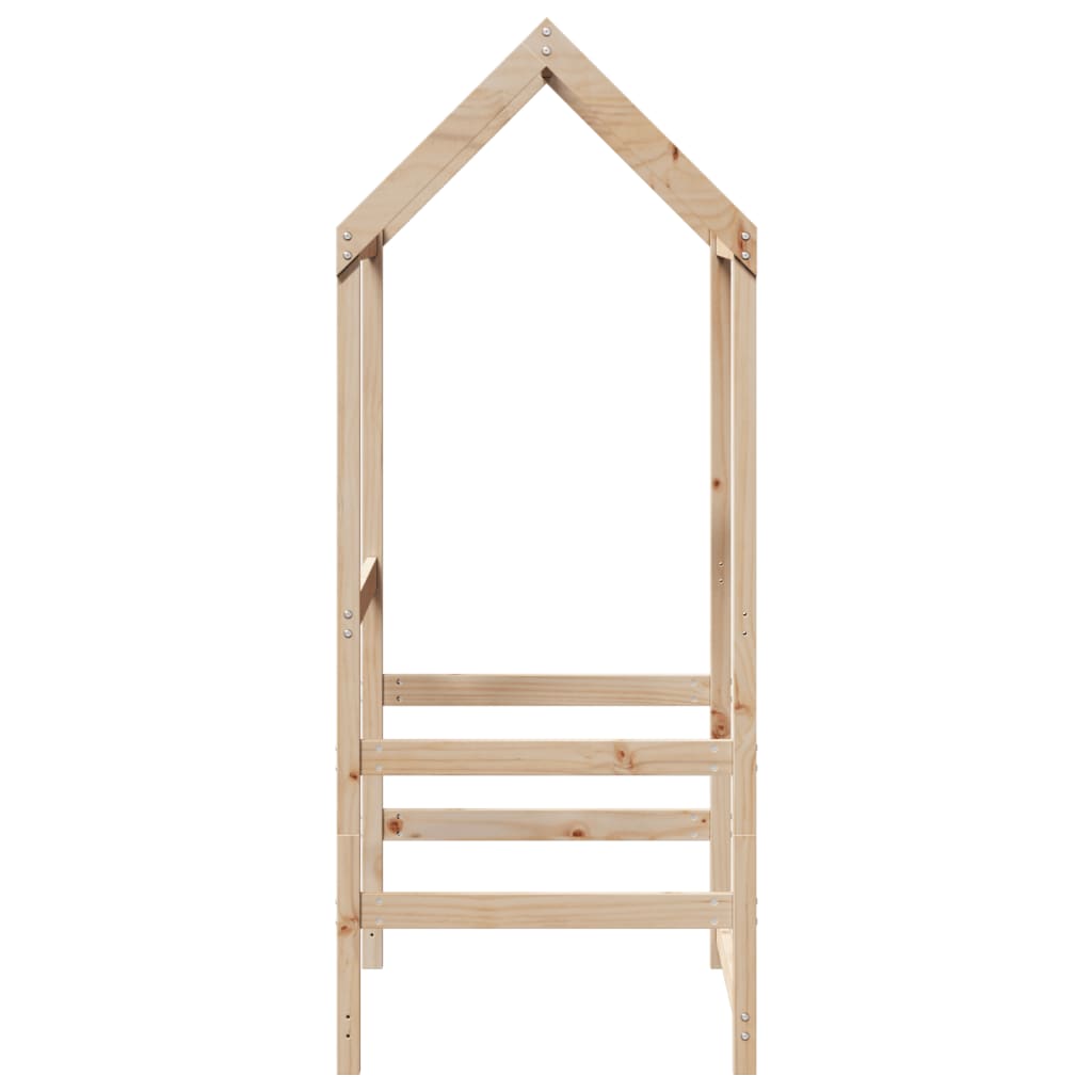 Solid Pine Kids' Bed Roof 98x70x176.5 cm - Cozy Playful Design