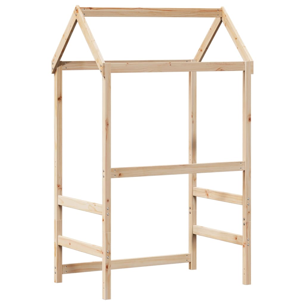 Solid Pine Kids' Bed Roof 98x70x176.5 cm - Cozy Playful Design