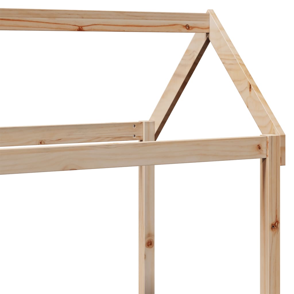 Solid Pine Kids' Bed Roof 98x70x176.5 cm - Cozy Playful Design