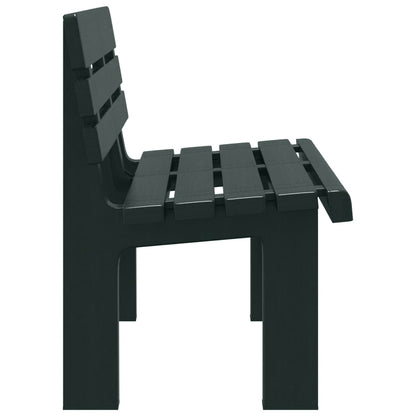 Green Polypropylene Garden Bench 110x52x71 cm - Sturdy & Stylish