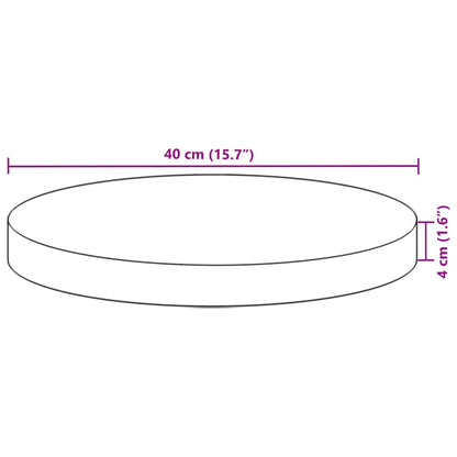 Acacia Solid Wood Table Top Round Ø40x4 cm - Natural Finish