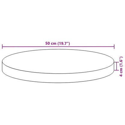 Round Acacia Wood Table Top Ø50x4 cm - Solid & Stylish Design