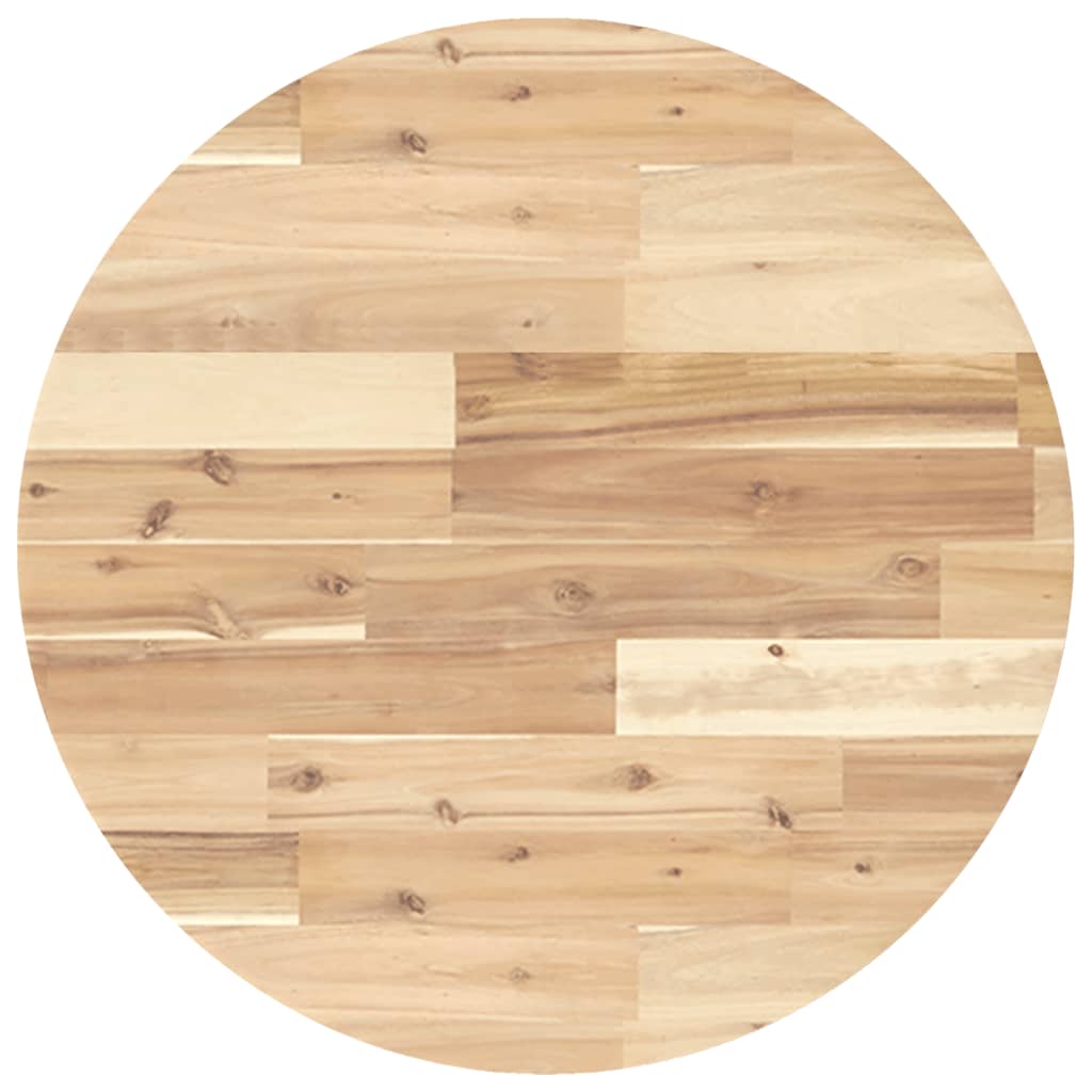 Solid Acacia Wood Table Top Ø60x4 cm - Durable & Stylish Design