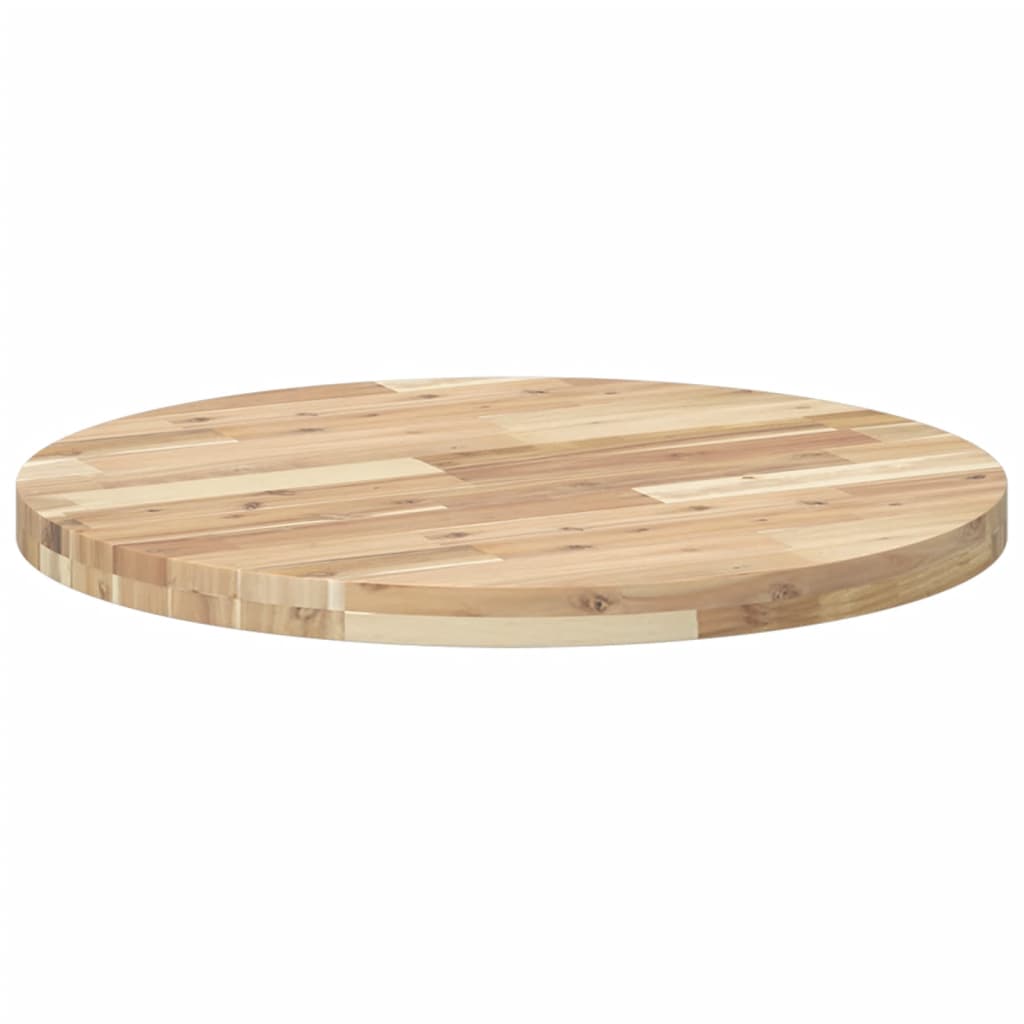 Solid Acacia Wood Round Table Top Ø70cm - Natural Finish