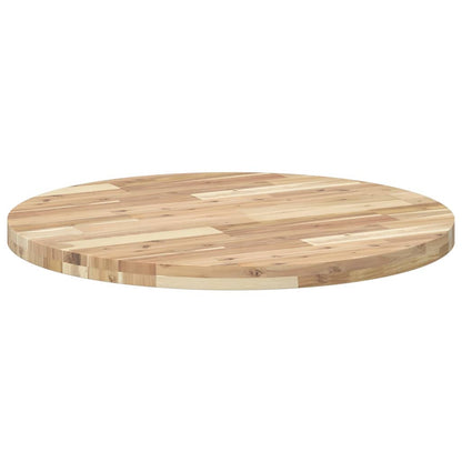 Round Solid Acacia Wood Table Top Ø80x4 cm - Natural Finish