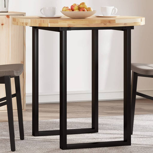 Round Solid Acacia Wood Table Top Ø80x4 cm - Natural Finish