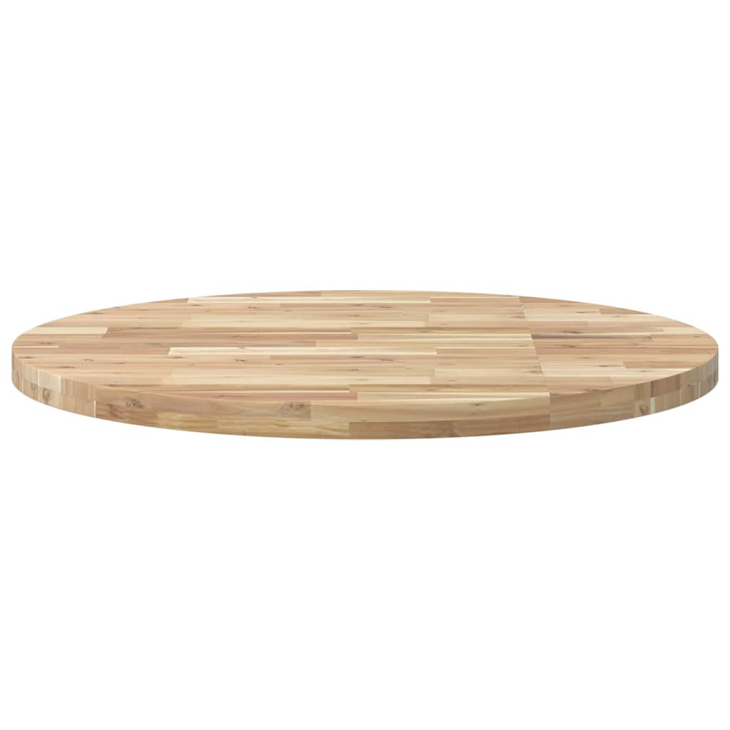 Elegant Solid Acacia Wood Table Top, Round Ø90x4 cm