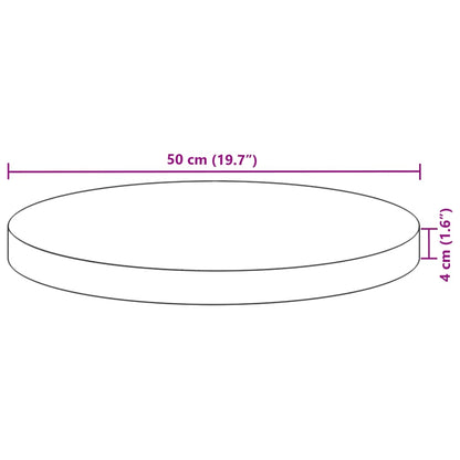 Round Acacia Wood Table Top Ø50x4 cm - Solid & Stylish