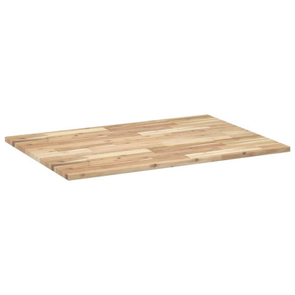Solid Acacia Wood Table Top, Rectangular 80x70x2 cm - Durable Design