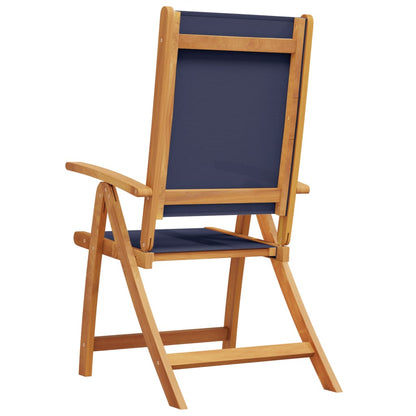 Acacia Wood & Textilene Folding Garden Chairs Set of 2