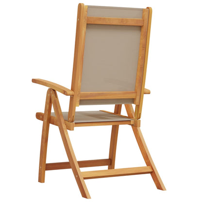 2-Piece Acacia & Textilene Folding Garden Chairs - Durable & Stylish