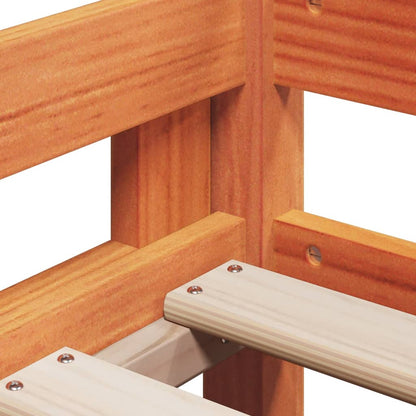 High Sleeper Bed without Mattress Wax Brown 80x200 cm Solid Wood Pine
