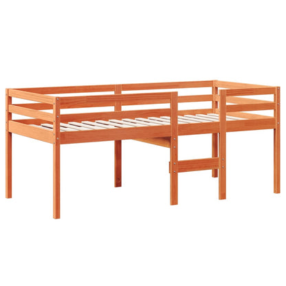 High Sleeper Bed without Mattress Wax Brown 90x200 cm Solid Wood Pine