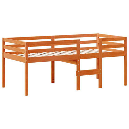 High Sleeper Bed without Mattress Wax Brown 80x200 cm Solid Wood Pine