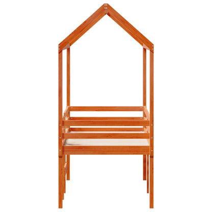 High Sleeper Bed without Mattress Wax Brown 80x200 cm Solid Wood Pine