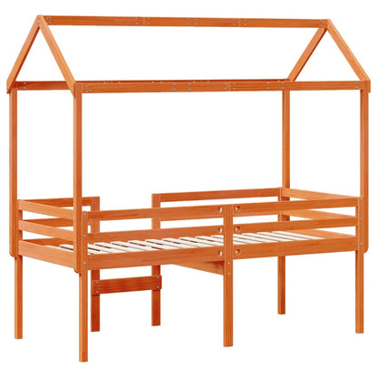 High Sleeper Bed without Mattress Wax Brown 80x200 cm Solid Wood Pine