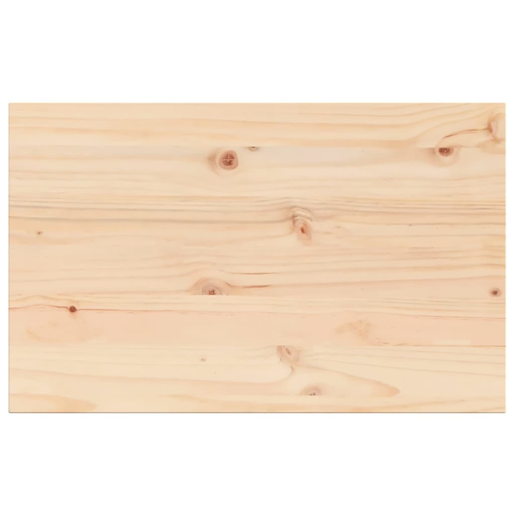 Solid Pine Wood Rectangular Tabletop 80x50x2.5cm