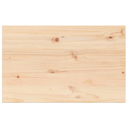 Solid Pine Wood Rectangular Tabletop 80x50x2.5cm