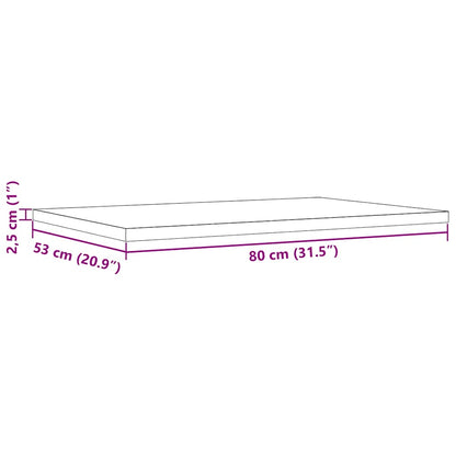 Solid Pine Table Tops Set - 3 pcs, 80x53x2.5 cm, Rectangular