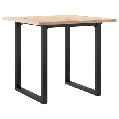 Solid Pine & Steel Dining Table | O-Frame 80x80x75.5 cm