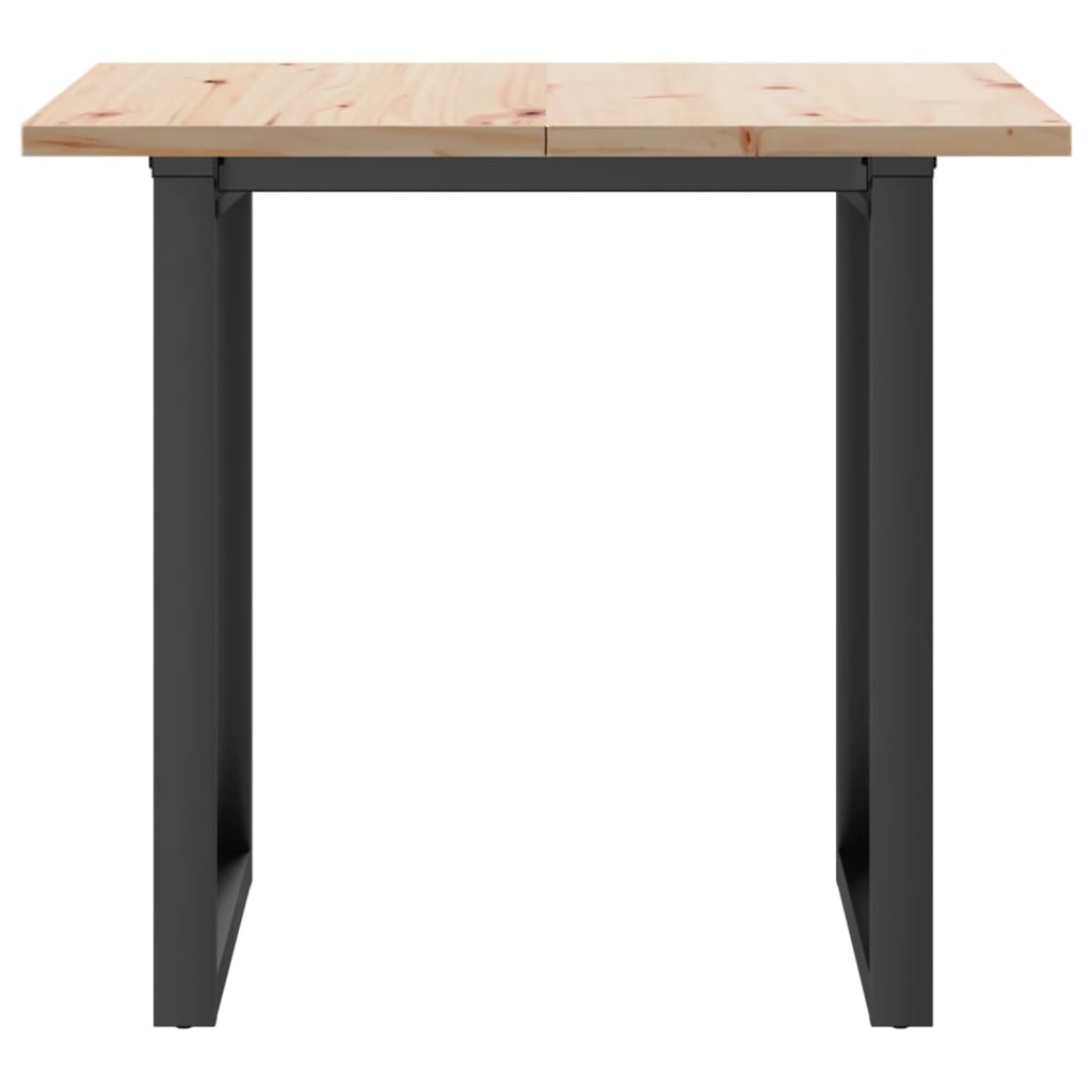 Solid Pine & Steel Dining Table | O-Frame 80x80x75.5 cm