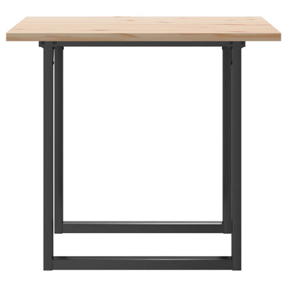 Solid Pine & Steel Dining Table | O-Frame 80x80x75.5 cm