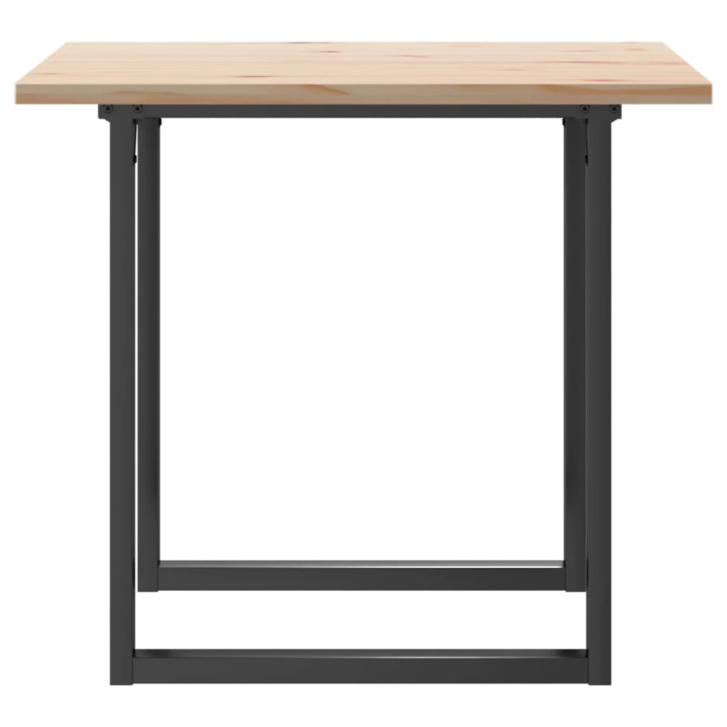 Solid Pine & Steel Dining Table O-Frame 90x90x75.5 cm