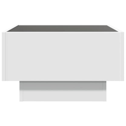 Coffee Table with LED White 50x50x30 cm Engineered Wood